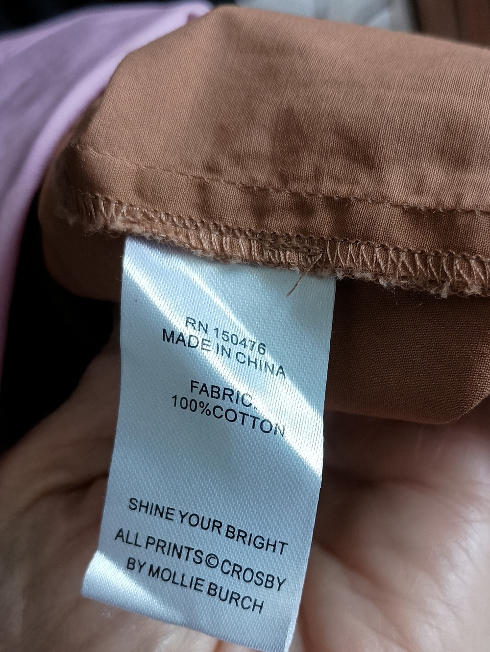 Crosby By Mollie Burch Black, Pink & Tan Tiered Women's Dress with Scallop Trim - Picture 10 of 10